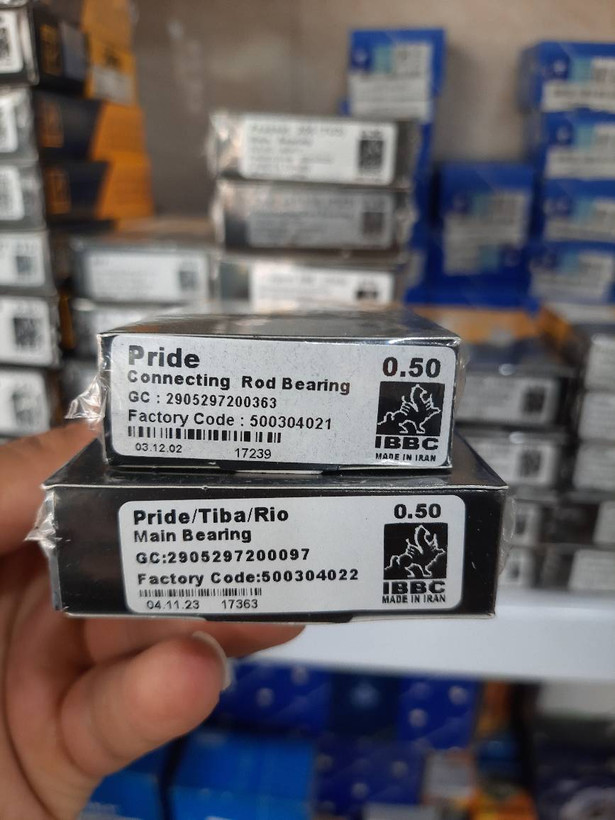 یاتاقان بوش ایران ثابت ومتحرک سایز 0.50 یک دست کامل کدفنی 290529720063 IBBC